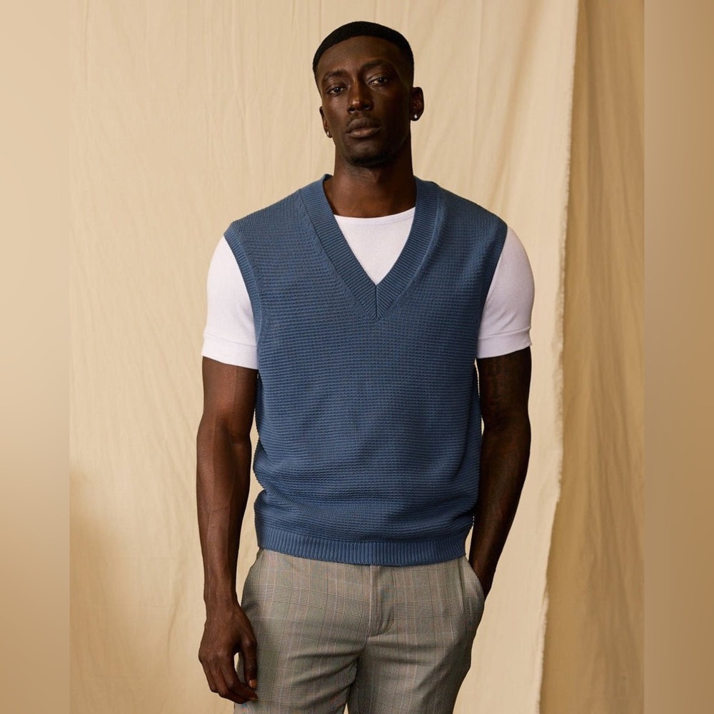 Dandy Del Mar Montego Knit Vest Men Coastal Resortwear Size Medium Moontide